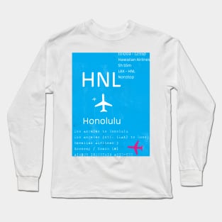 HNL Honolulu minimal Long Sleeve T-Shirt